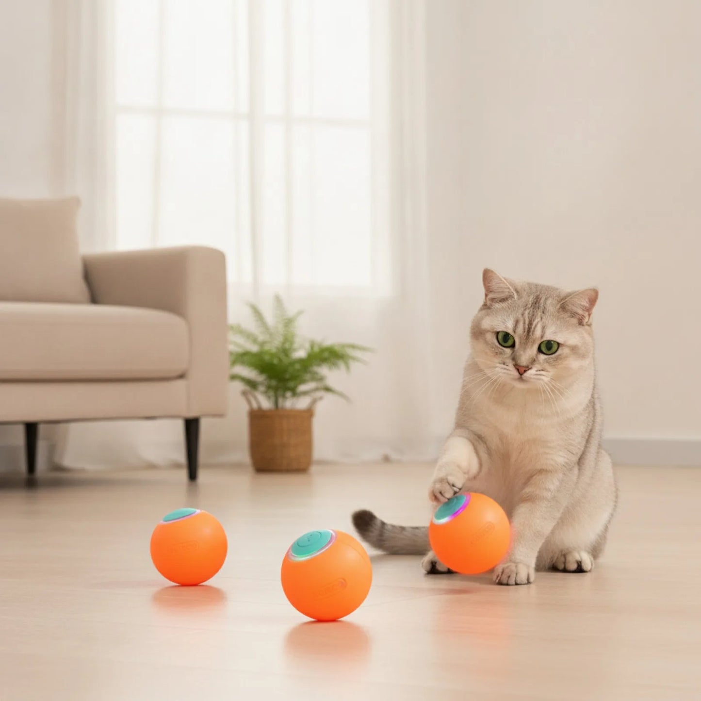 Balle Jouet Interactif Rojeco pour Chat