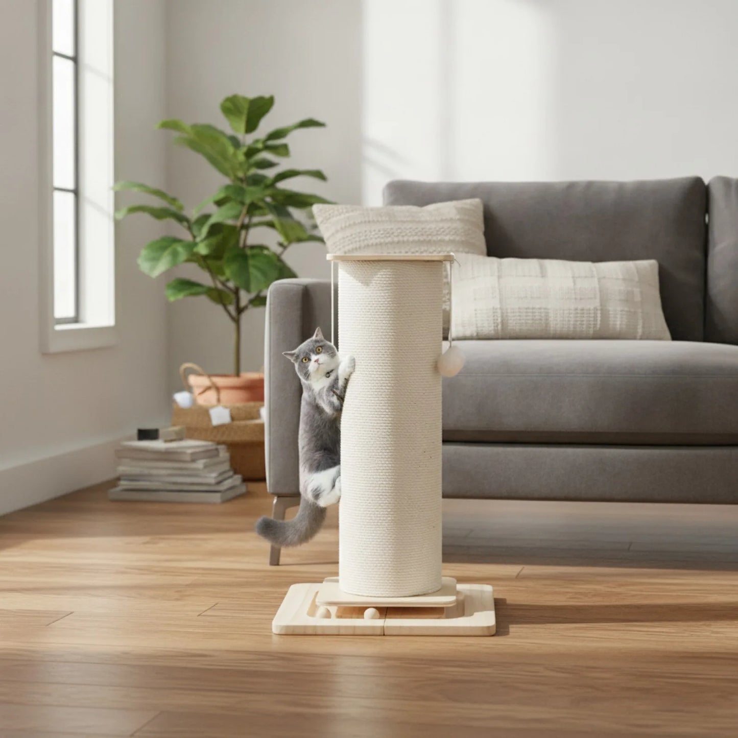Arbre à Chat Premium Sisal & Bois Massif