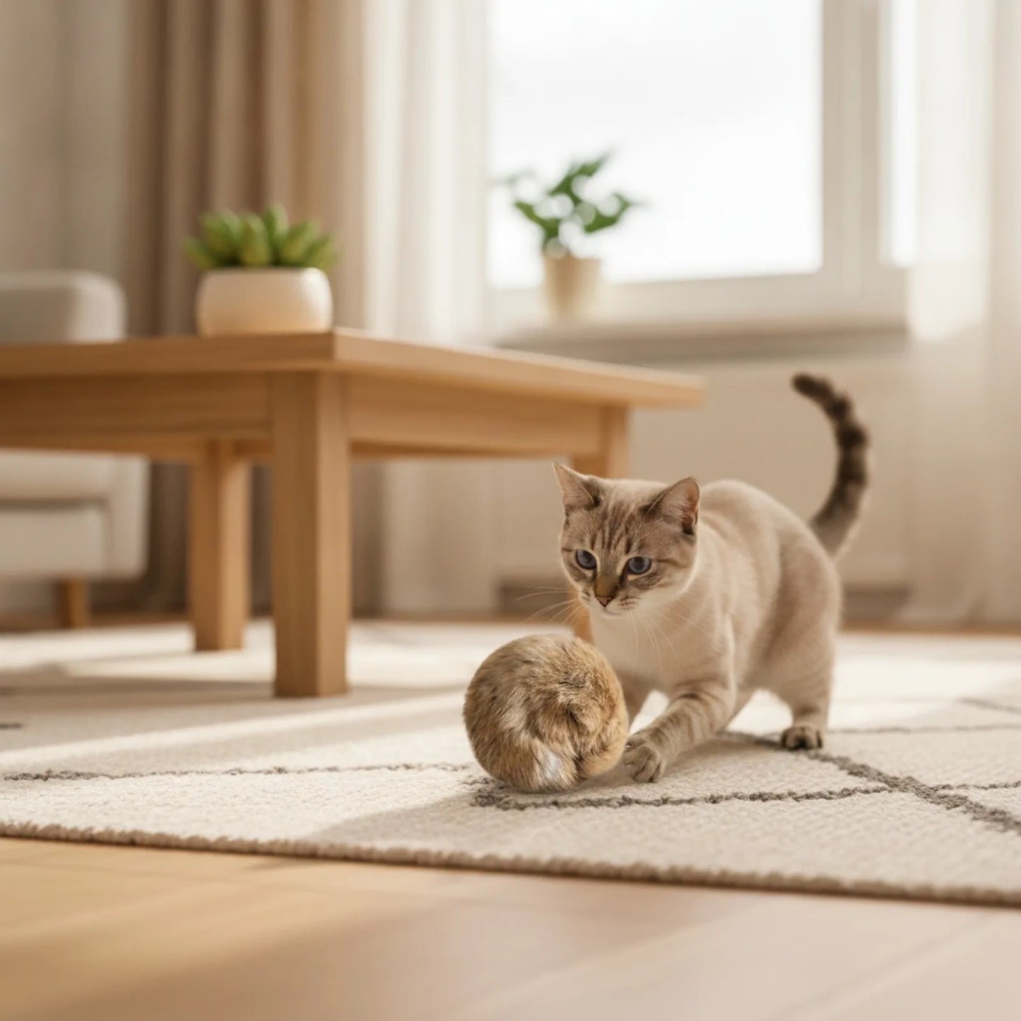 Balle Jouet Chat Fausse Fourrure Herbe à Chat