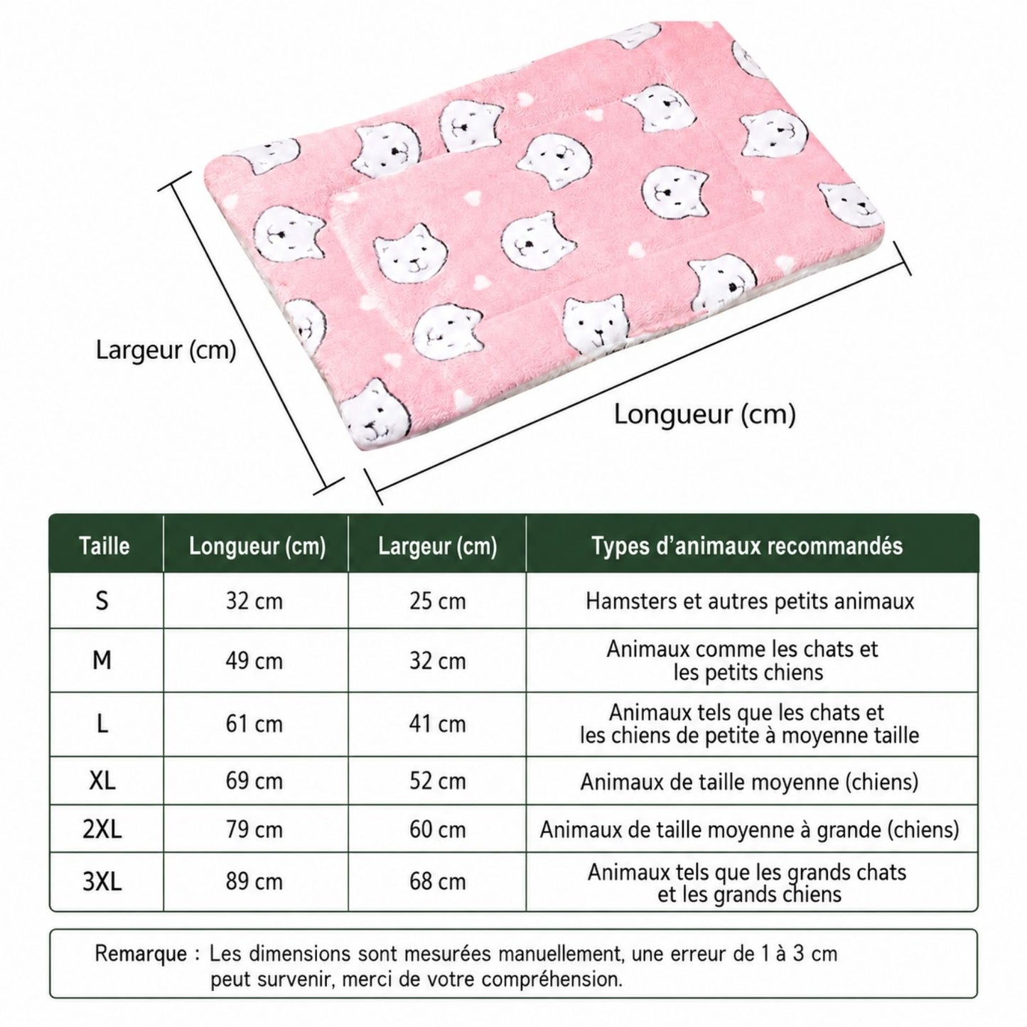 Coussin Chat Chauffant Ultra-Doux