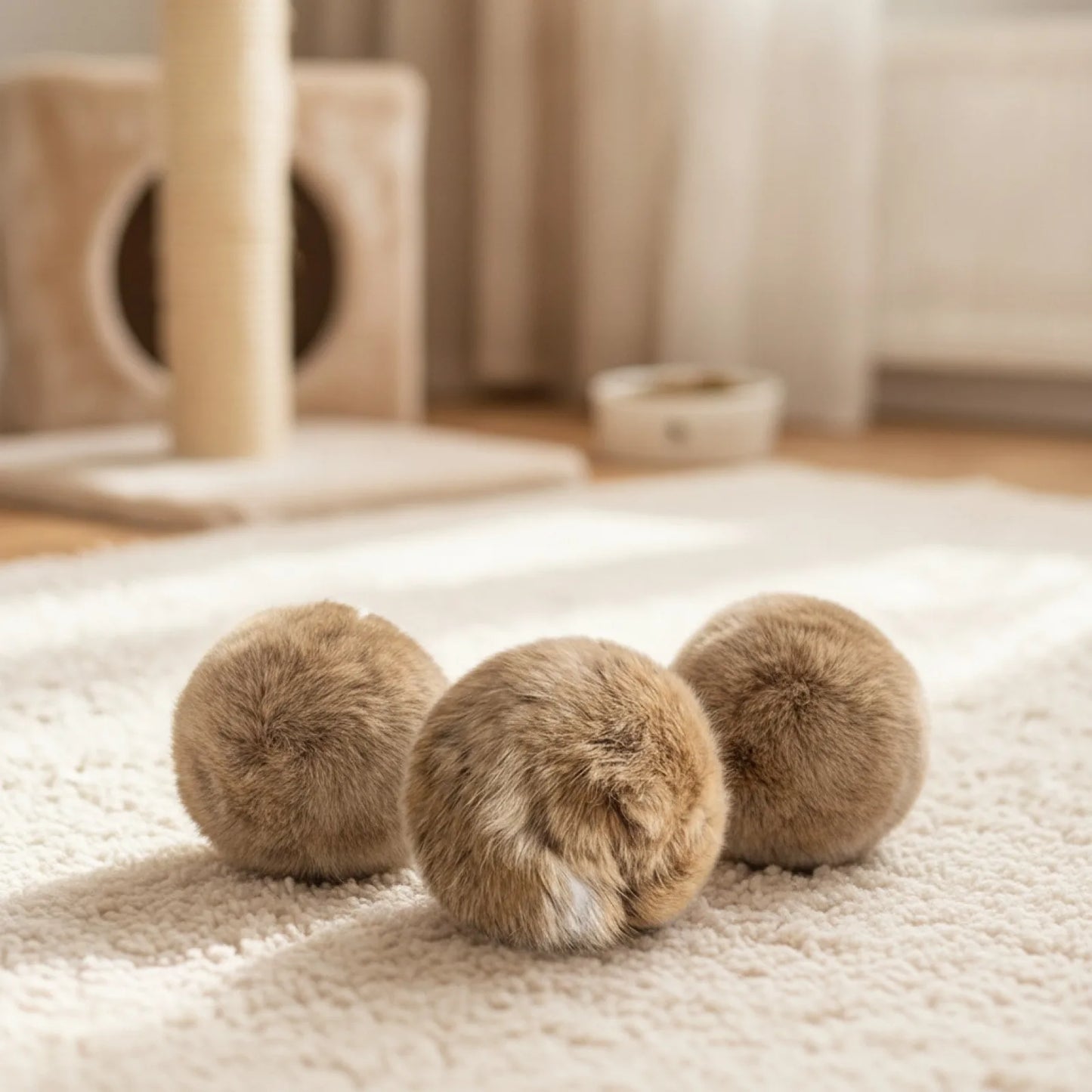 Balle Jouet Chat Fausse Fourrure Herbe à Chat