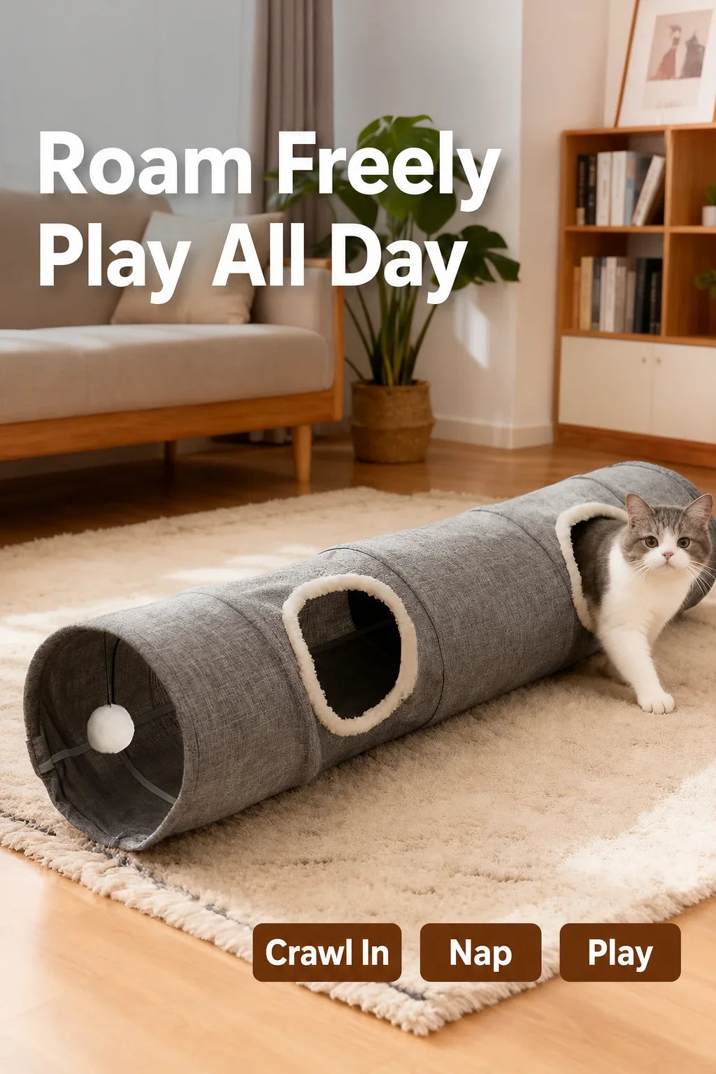 Tunnel Chat Long & Connectable Anti-Griffes