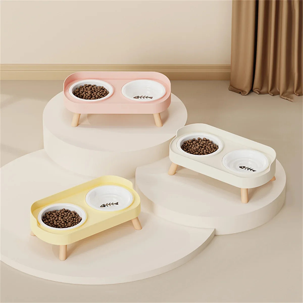 Gamelle Double Réglable Céramique pour Chat & Chien
