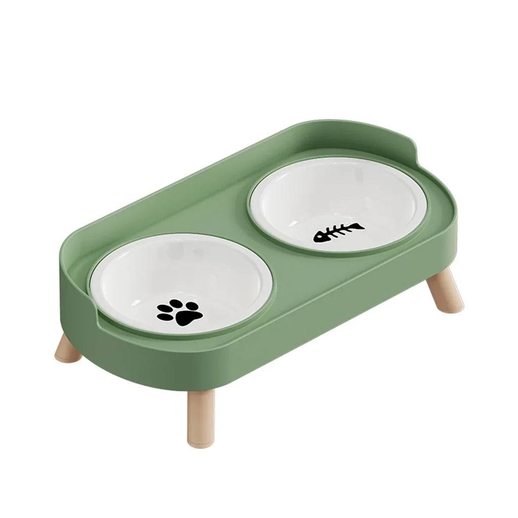 Gamelle Double Réglable Céramique pour Chat & Chien