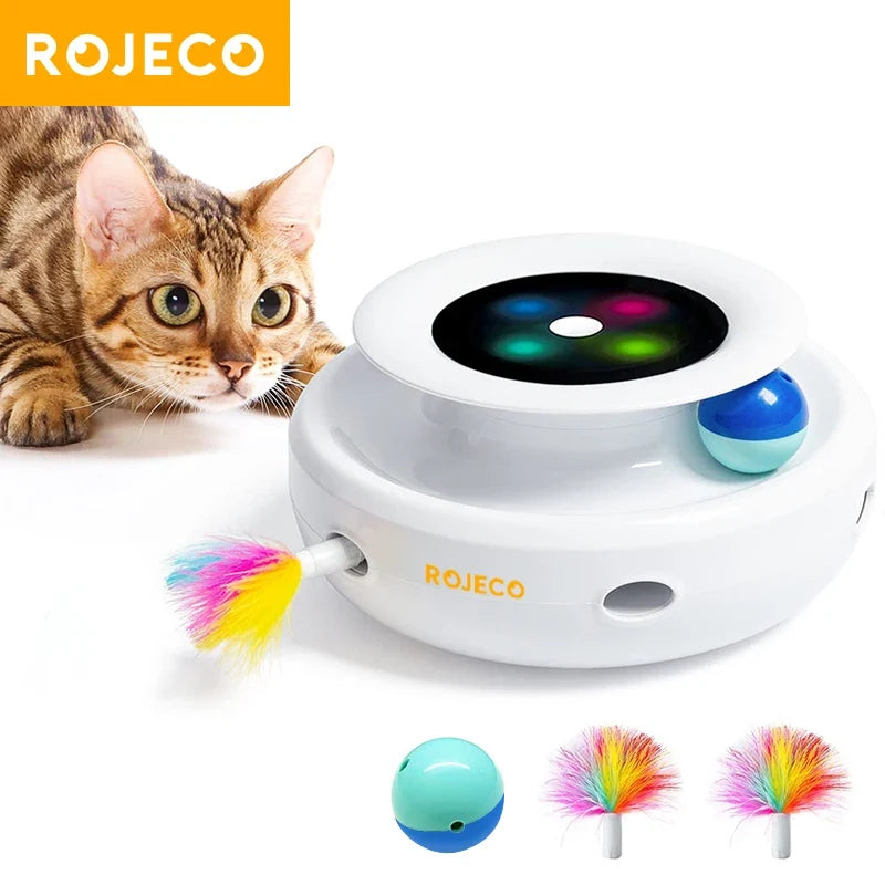 Rojeco Jouet Interactif Chat 2 en 1