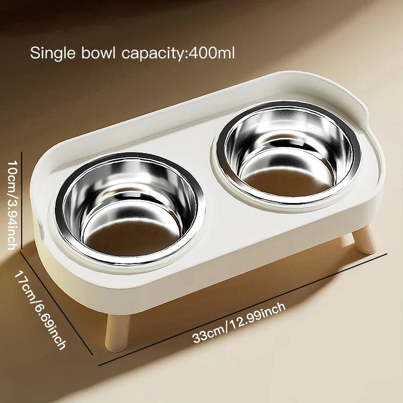Gamelle Double Réglable Céramique pour Chat & Chien