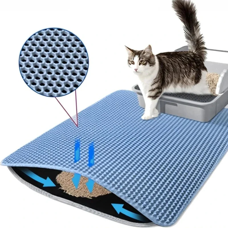Tapis Litière Chat Double Couche Anti-Salissure