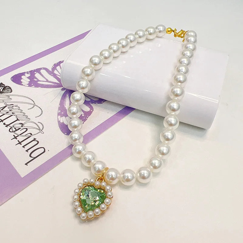 Collier Perlé & Strass pour Chat et Petit Chien