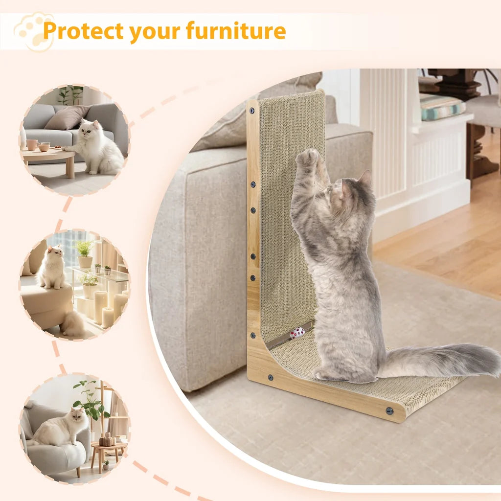 Griffoir L Noyer Foncé : Protection & Jeu pour Chat