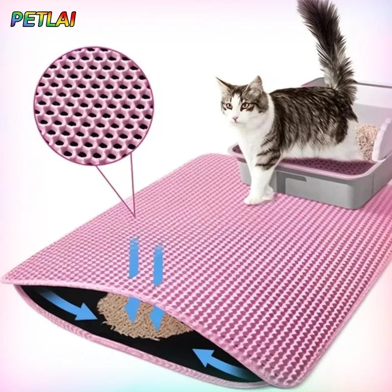 Tapis Litière Chat Double Couche Anti-Salissure