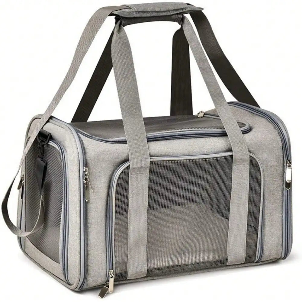 Sac de Transport Pliable pour Chat & Chien Gris