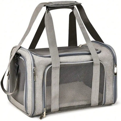 Sac de Transport Pliable pour Chat & Chien Gris