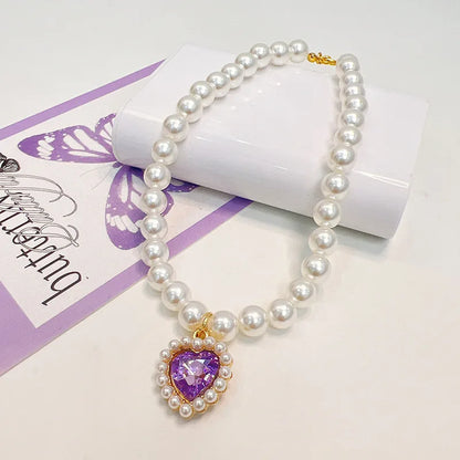 Collier Perlé & Strass pour Chat et Petit Chien