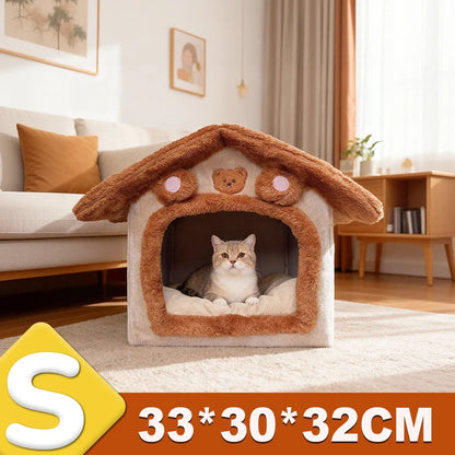 Lit Ours Douillet pour Chat et Petit Chien