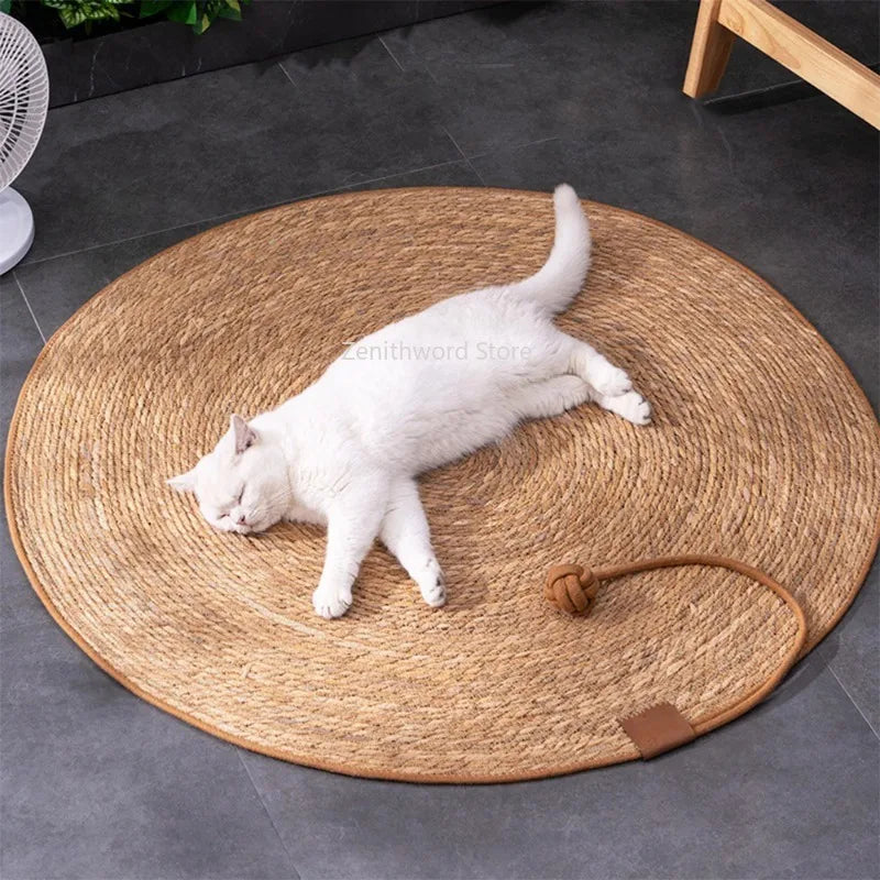 Tapis Griffoir Rotin Naturel Chat