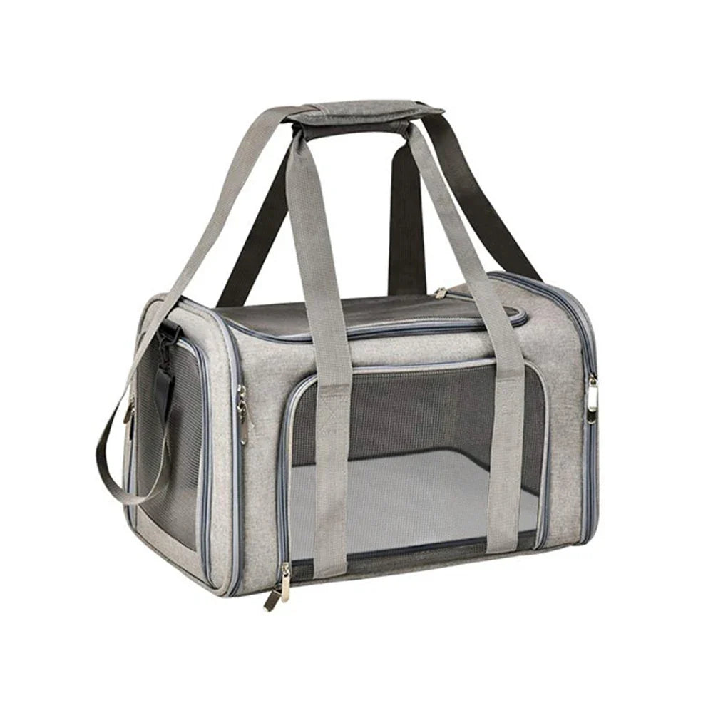 Sac de Transport Pliable pour Chat & Chien Gris