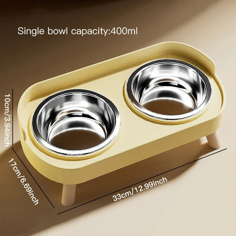 Gamelle Double Réglable Céramique pour Chat & Chien