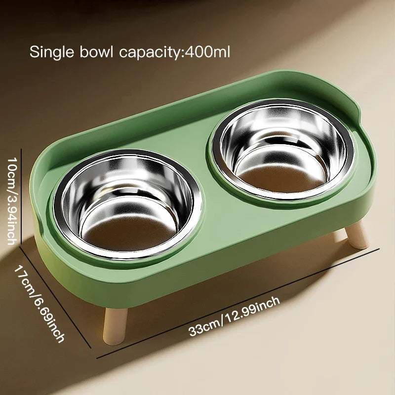 Gamelle Double Réglable Céramique pour Chat & Chien