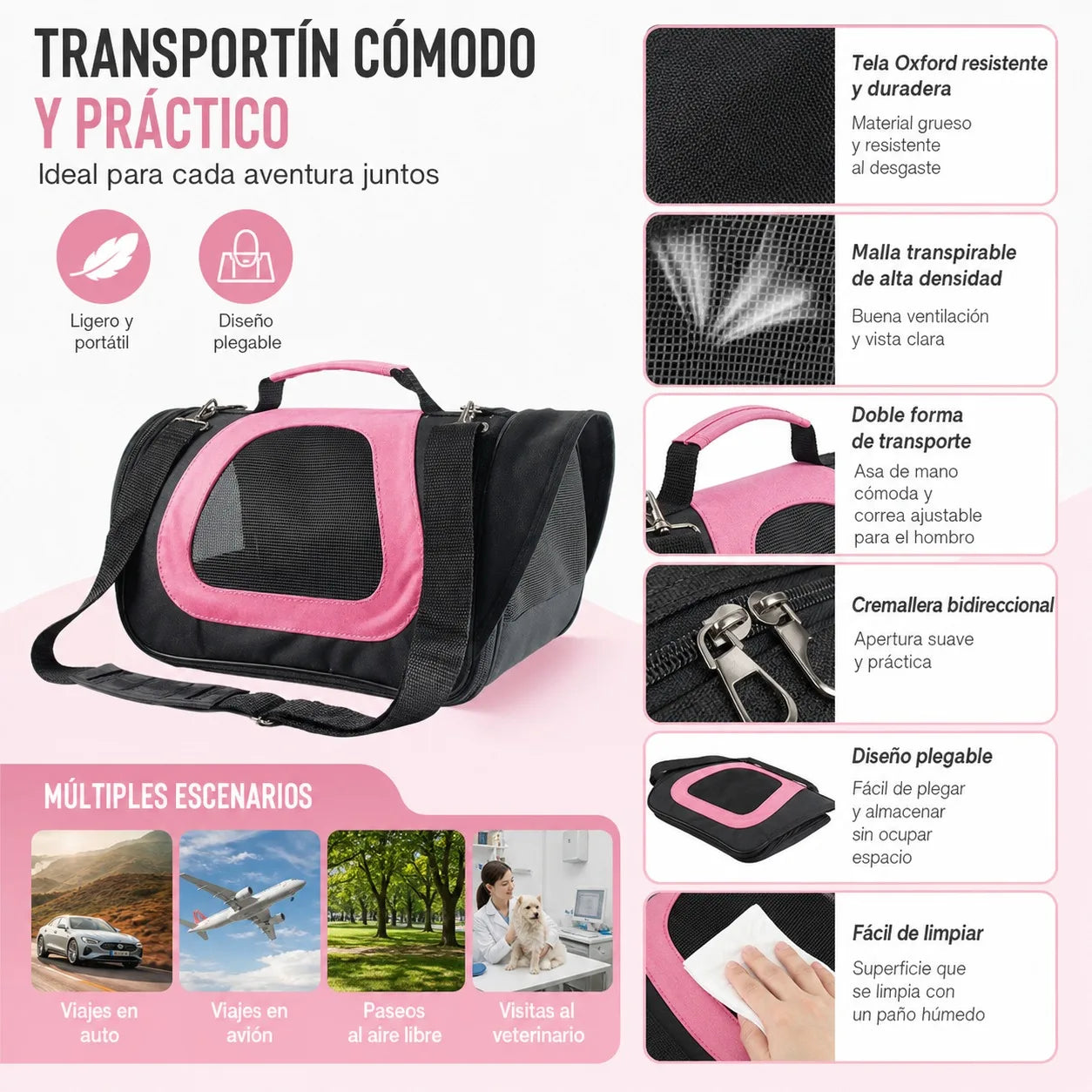 Sac de Transport Pliable pour Animaux