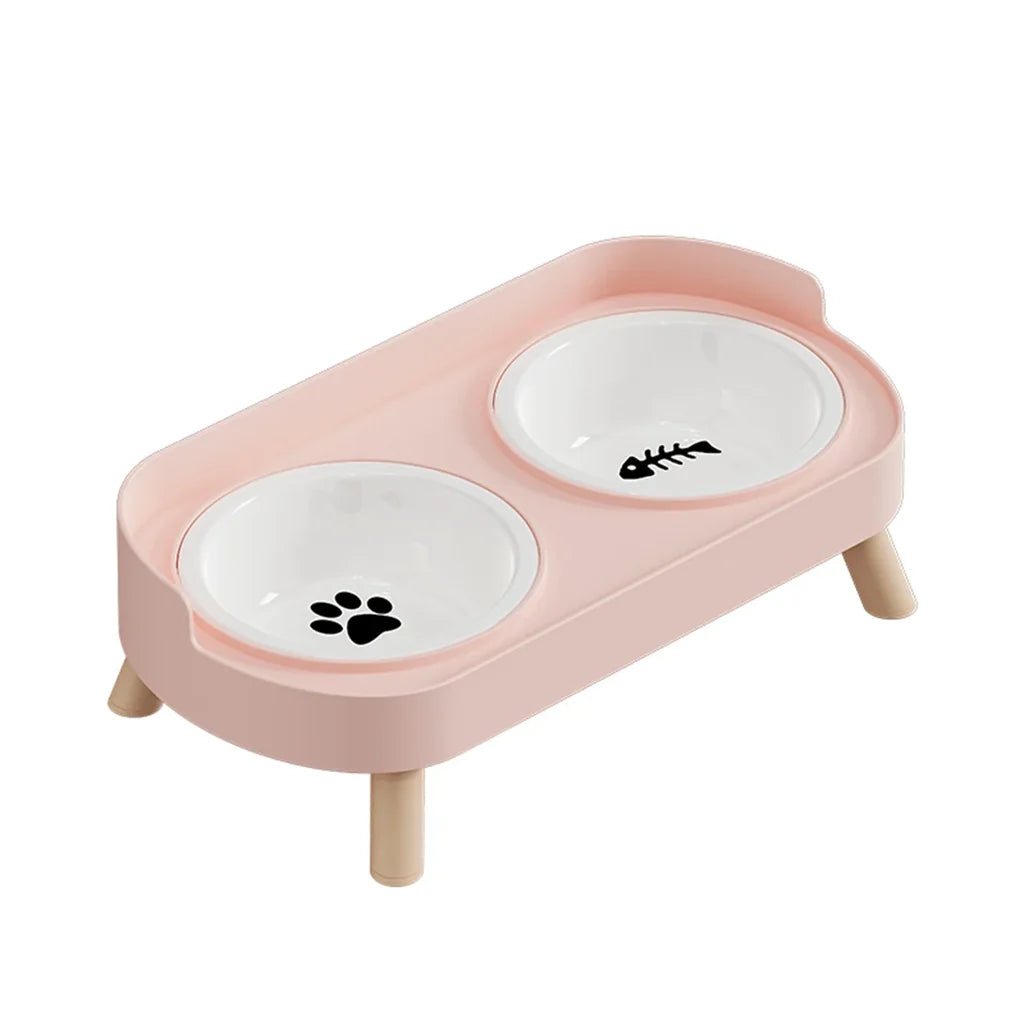 Gamelle Double Réglable Céramique pour Chat & Chien
