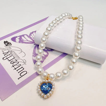 Collier Perlé & Strass pour Chat et Petit Chien