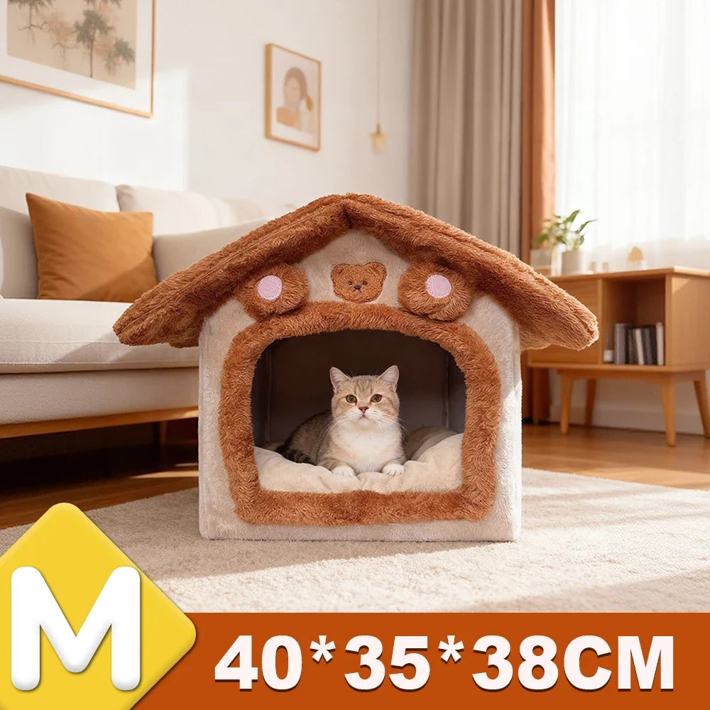 Lit Ours Douillet pour Chat et Petit Chien