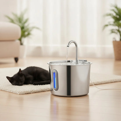 Fontaine à Eau Chat & Chien Inox 2.2L