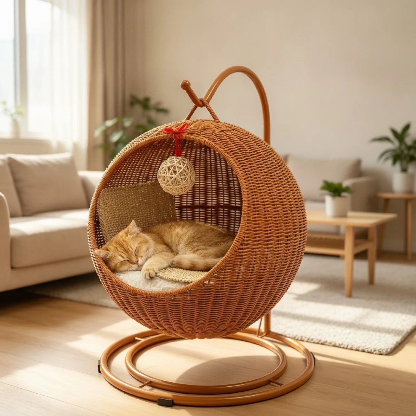 Chaise Suspendue Chat Design Rotin & Confort