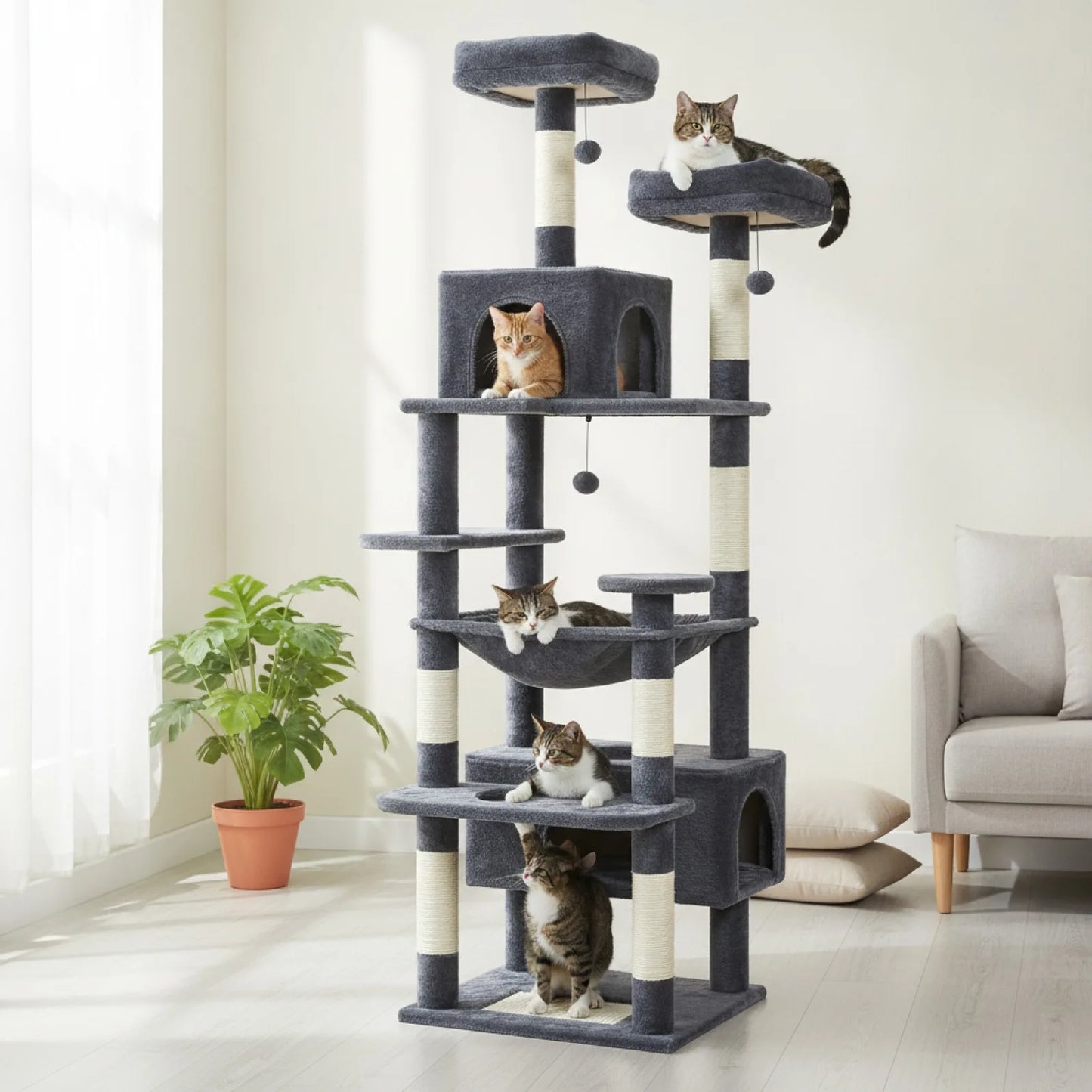 Arbre à Chat PAWZ Road Grand Modèle pour Plusieurs Chats