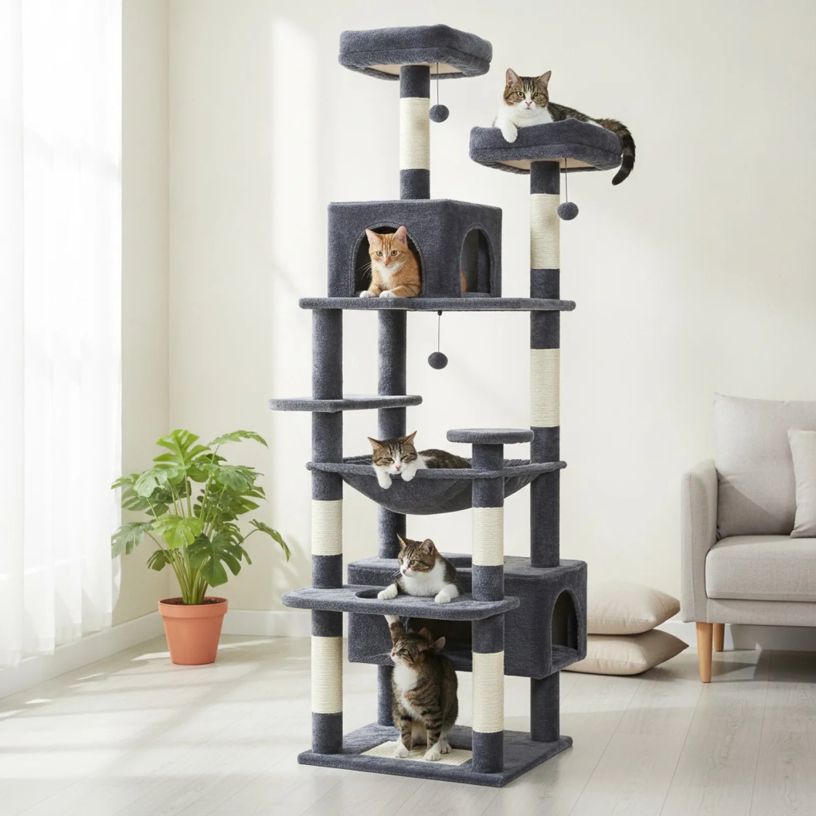 Arbre à Chat PAWZ Road Grand Modèle pour Plusieurs Chats