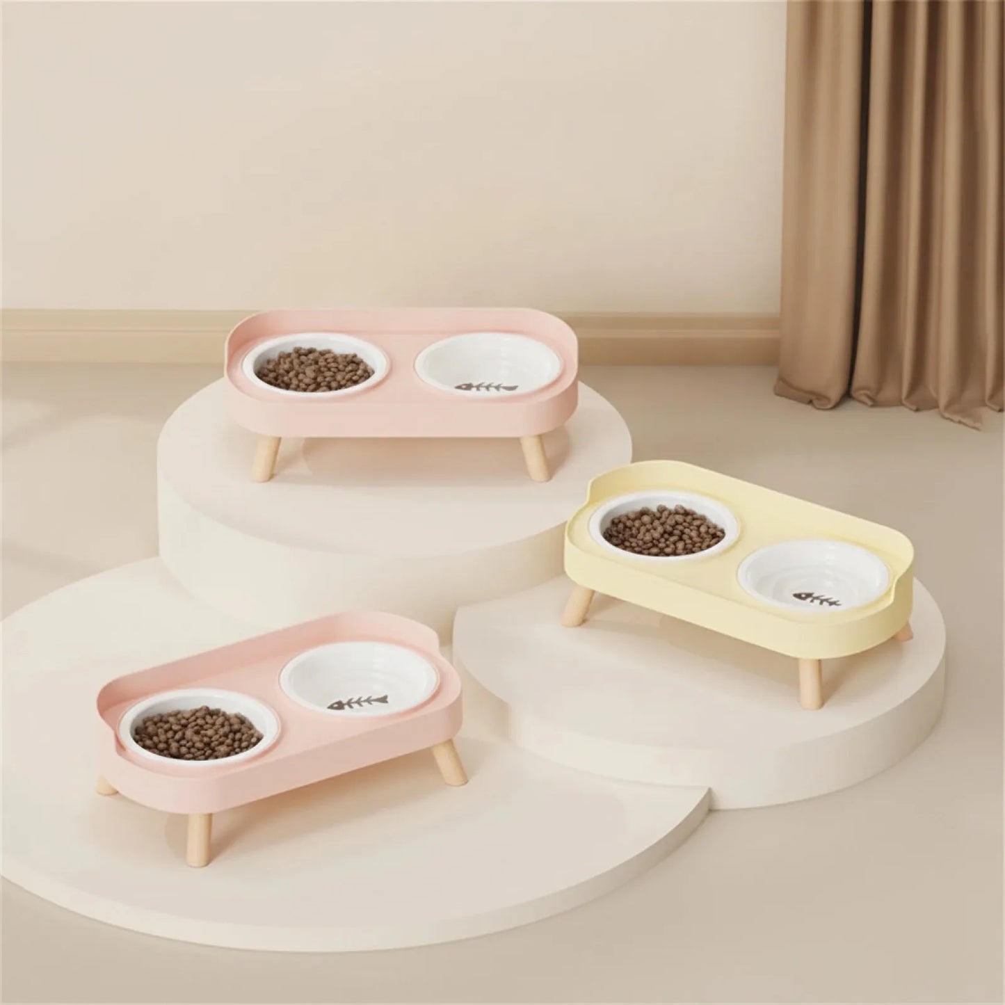 Gamelle Double Réglable Céramique pour Chat & Chien