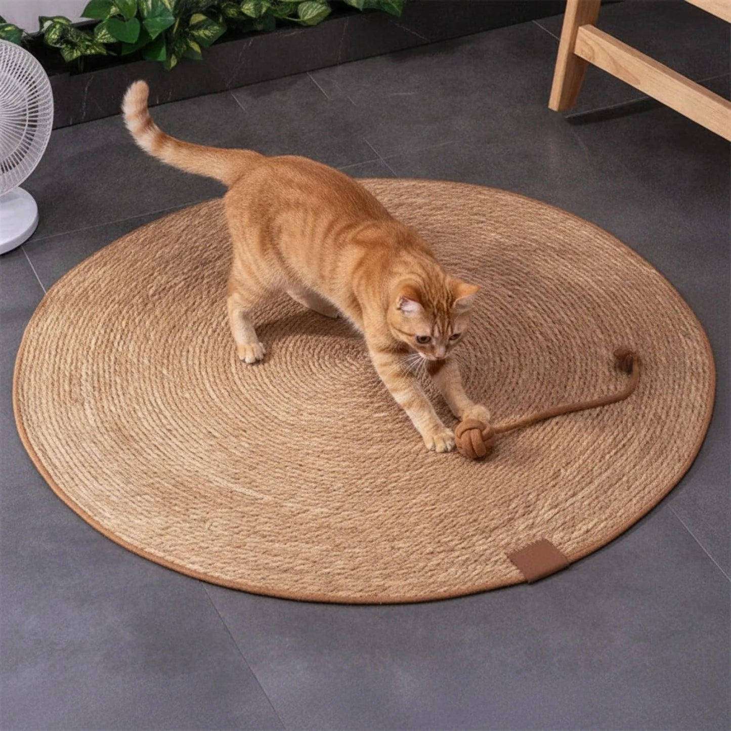Tapis Griffoir Rotin Naturel Chat