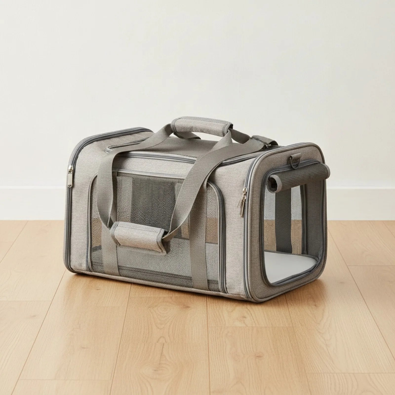 Sac de Transport Pliable pour Chat & Chien Gris