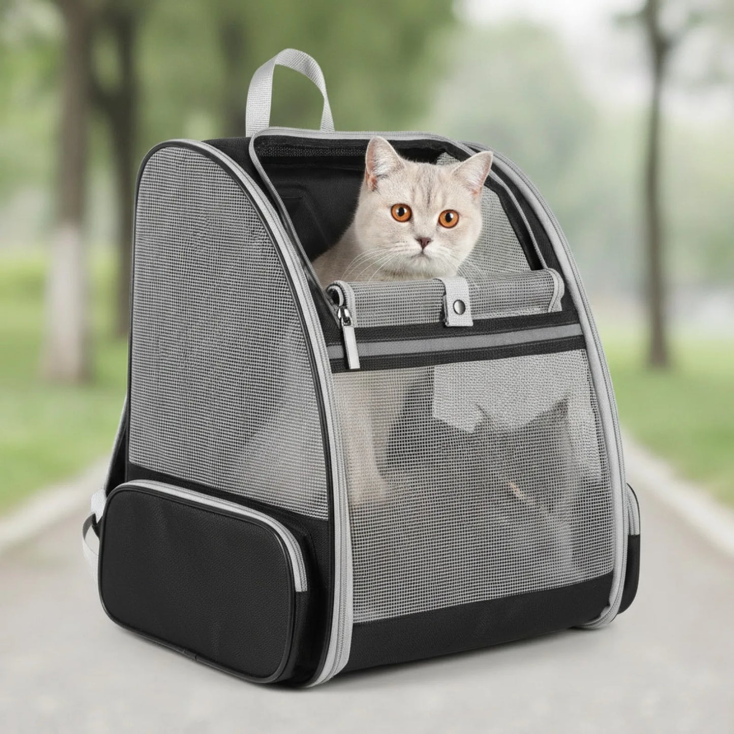Sac à dos transport chat & petit chien respirant