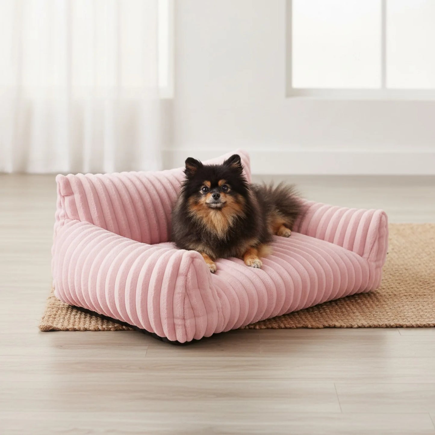 Canapé Rose Confortable pour Chat et Petit Chien