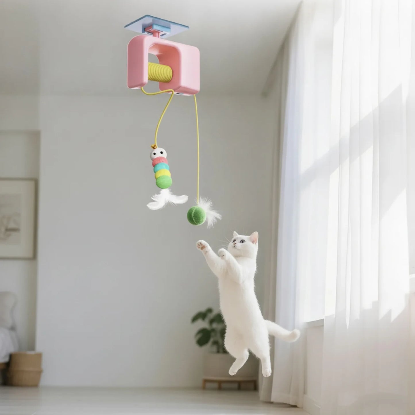 Jouet Interactif Électrique pour Chat - Double Corde