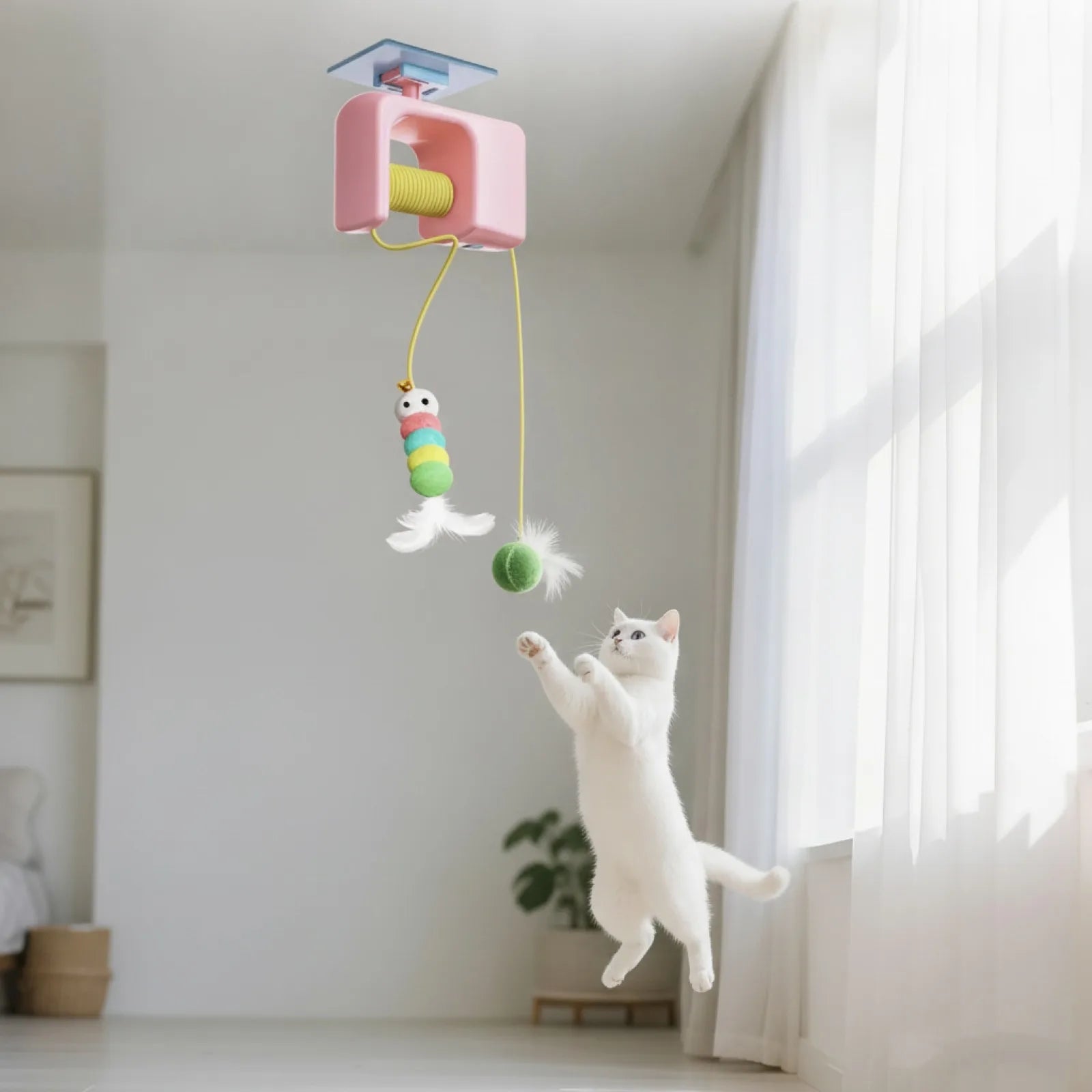 Jouet Interactif Électrique pour Chat - Double Corde