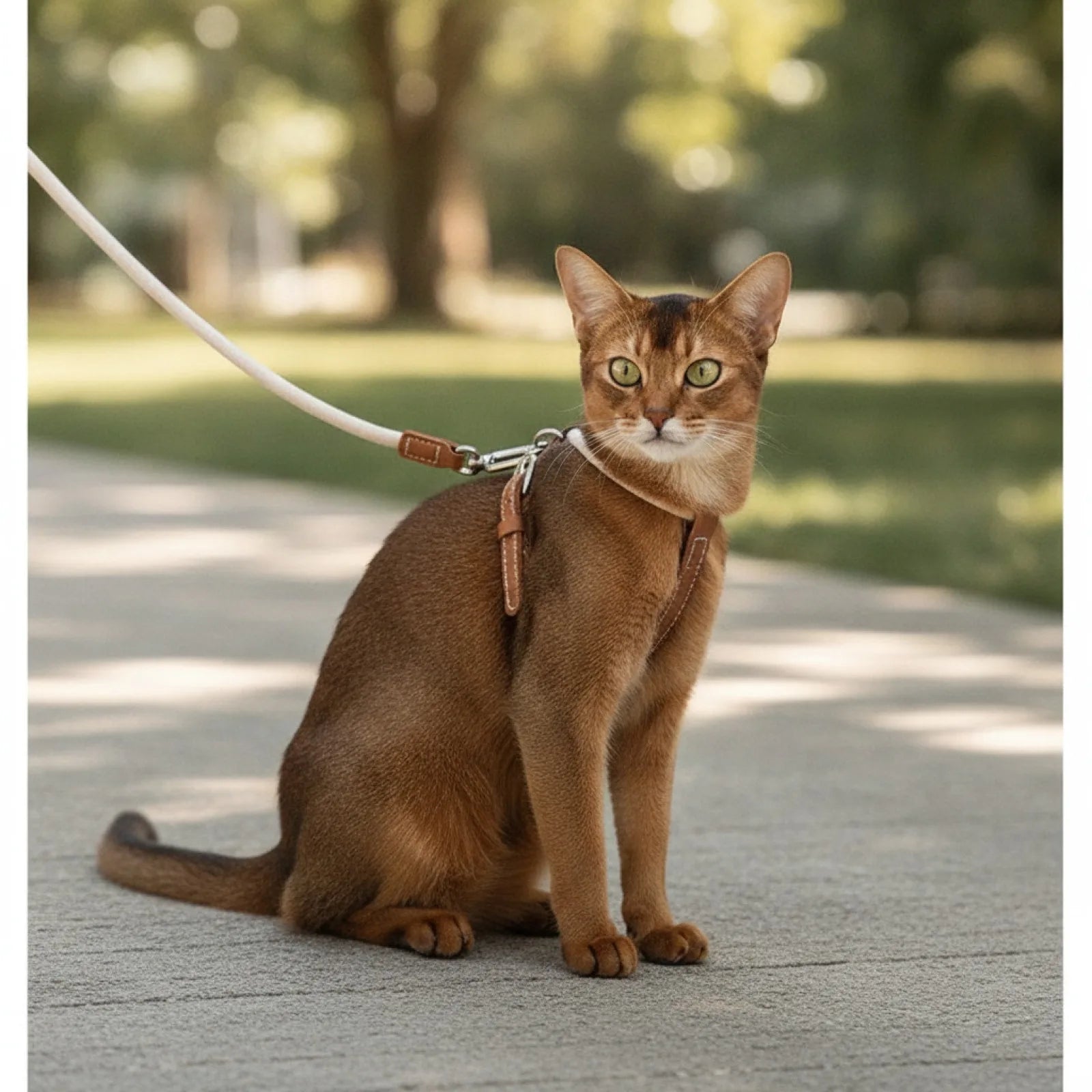 Harnais et Laisse Chat Cuir - Confort & Sécurité