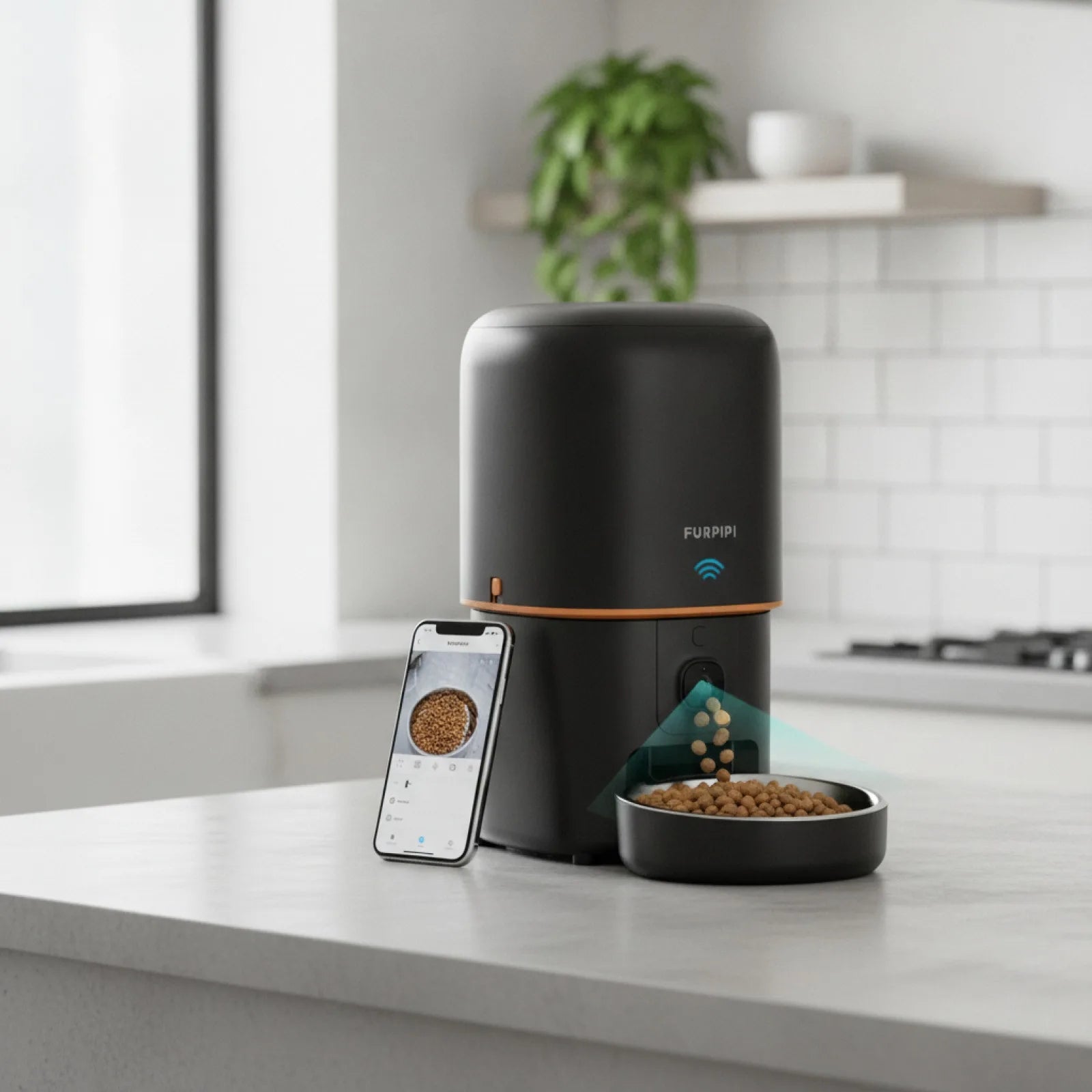 Distributeur Automatique Furpipi : Nourriture Connectée & Caméra HD