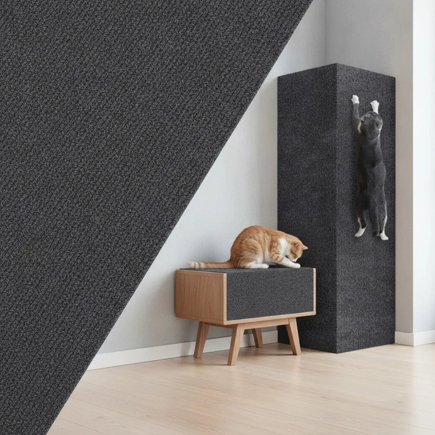 Tapis Griffoir Mural Auto-adhésif pour Chat