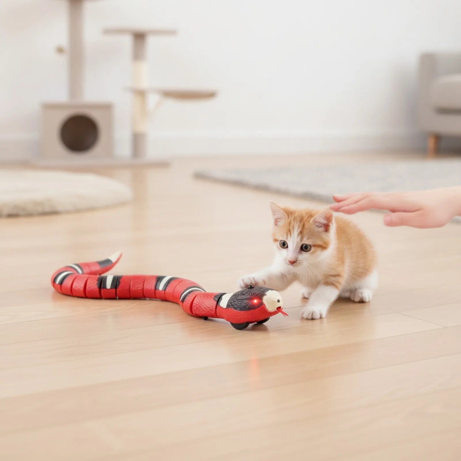 Serpent Jouet Interactif Automatique pour Chat
