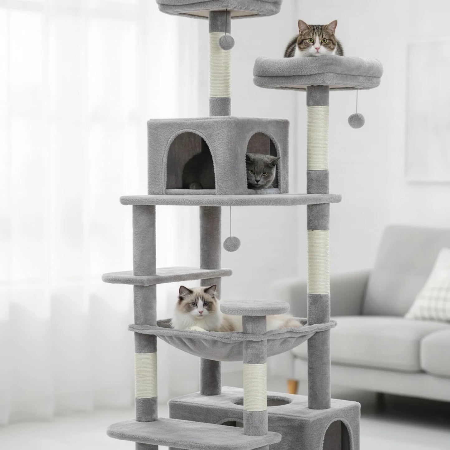 Arbre à Chat Géant PAWZ Road 8 Niveaux