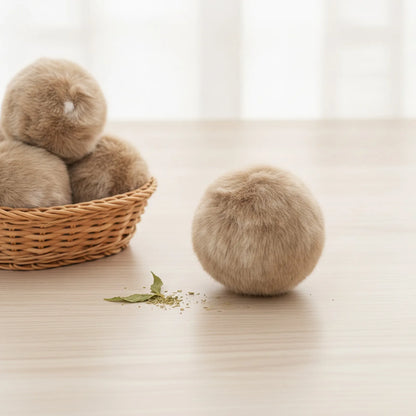 Balle Jouet Chat Fausse Fourrure Herbe à Chat