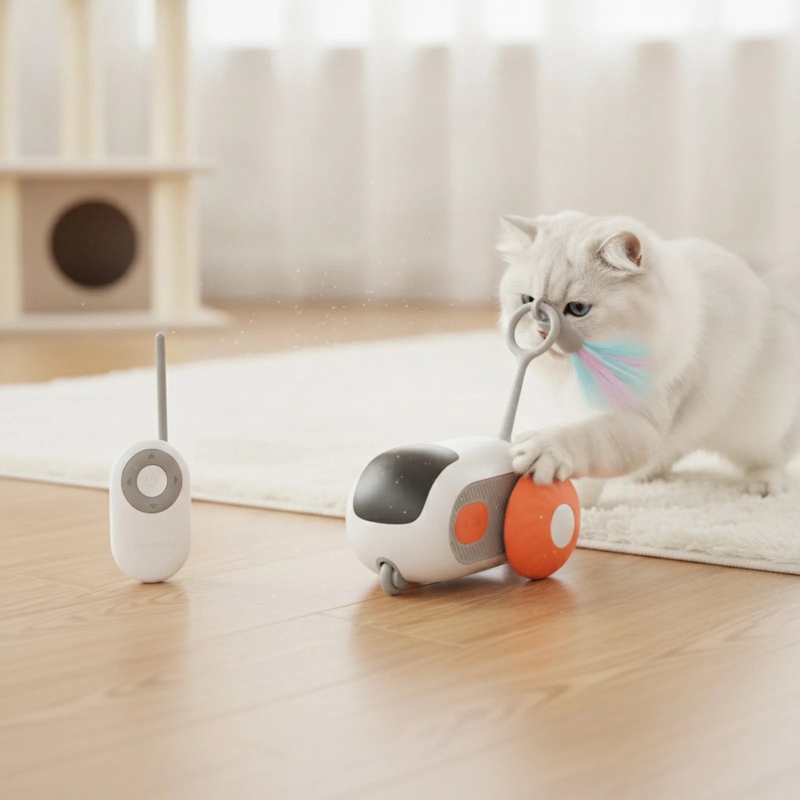 Voiture Jouet Interactive pour Chat