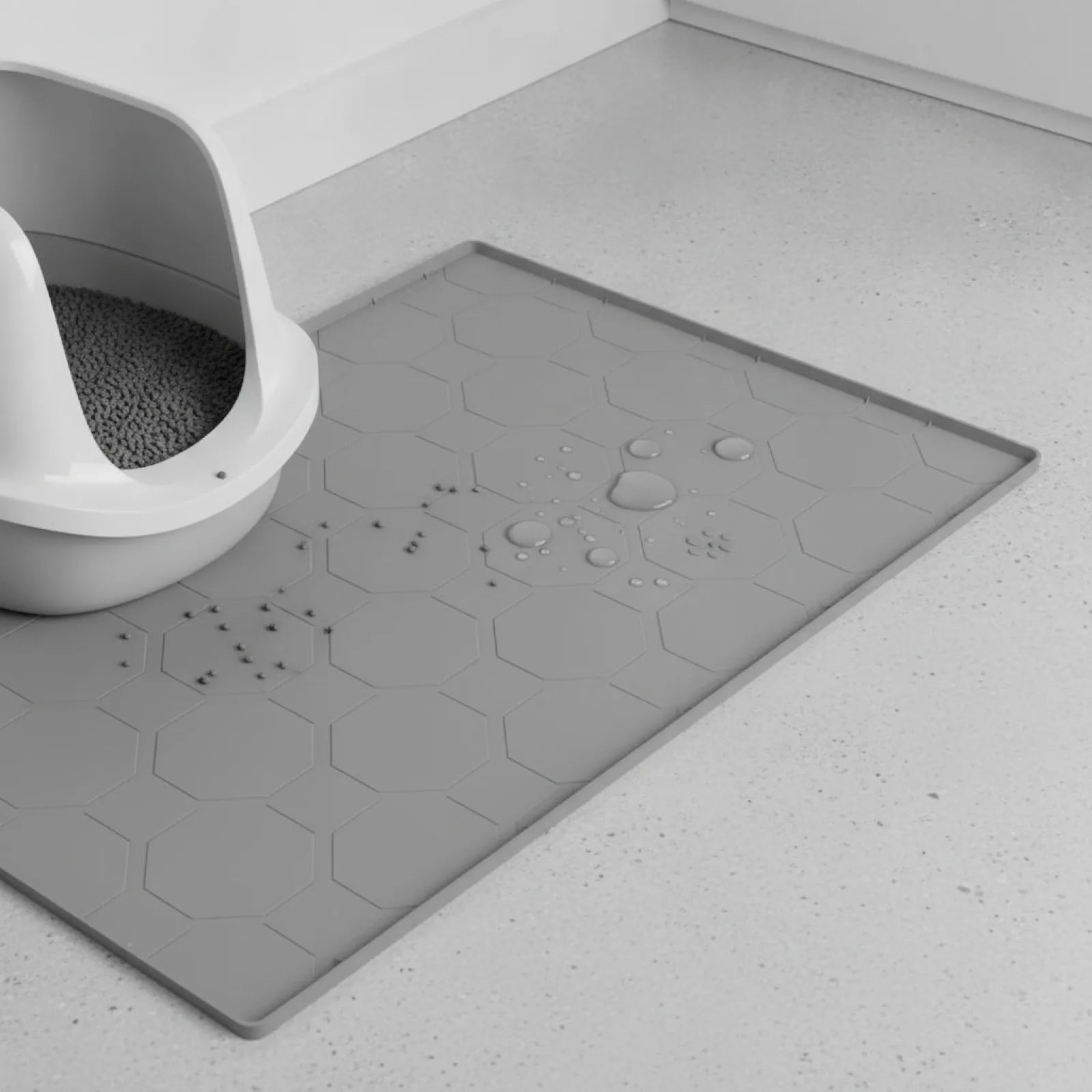 Tapis Litière Chat Silicone Anti-Salissures
