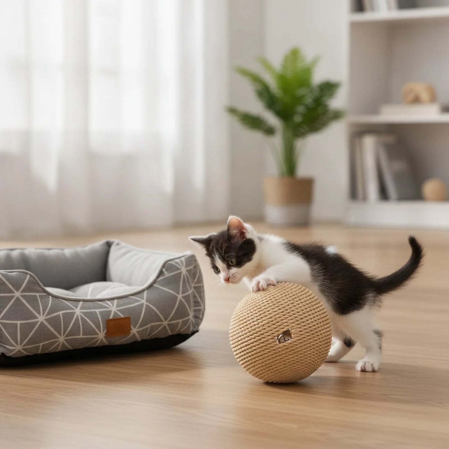 Balle Griffoir Sisal Chat : Jeu & Soin Dentaire