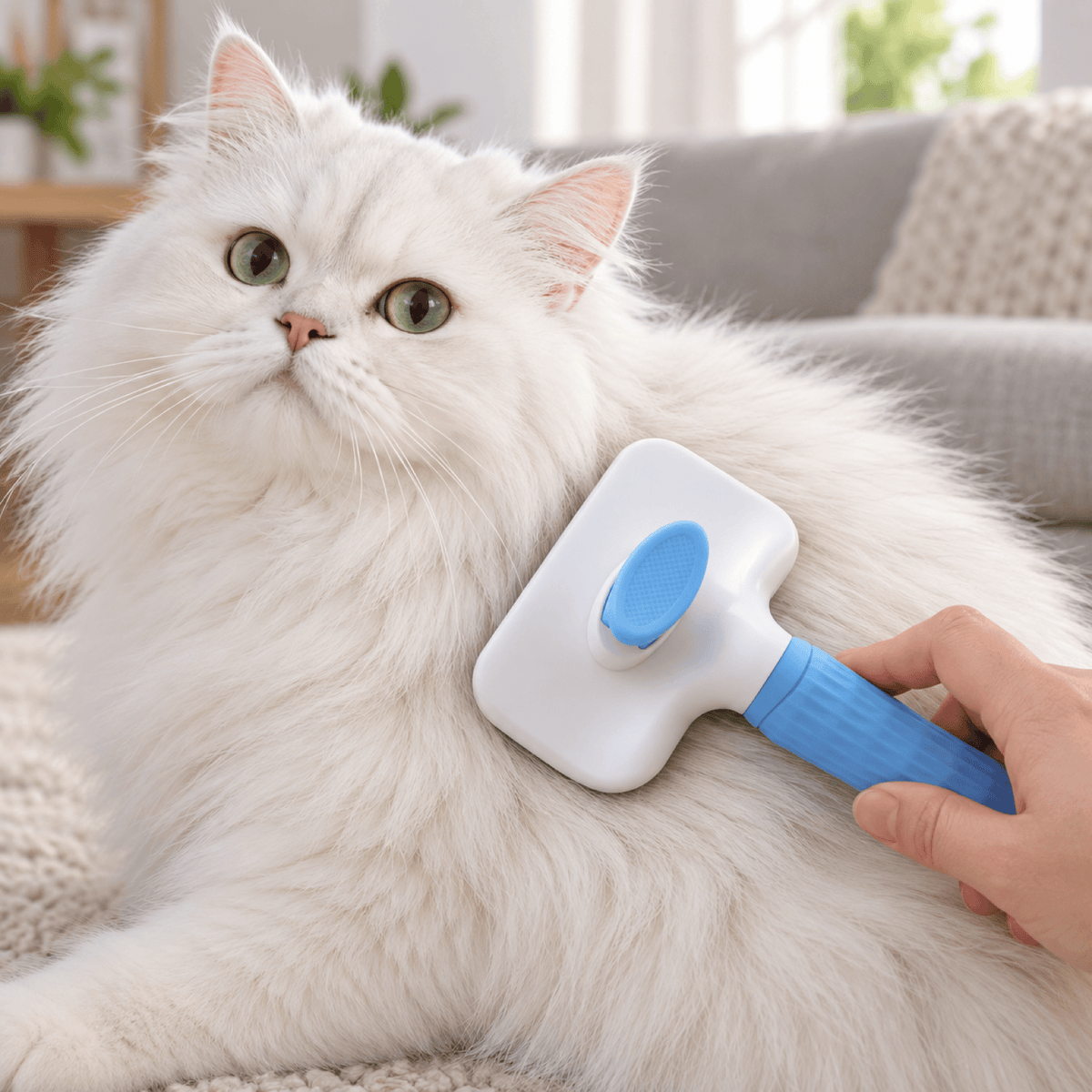 Brosse anti poil chat