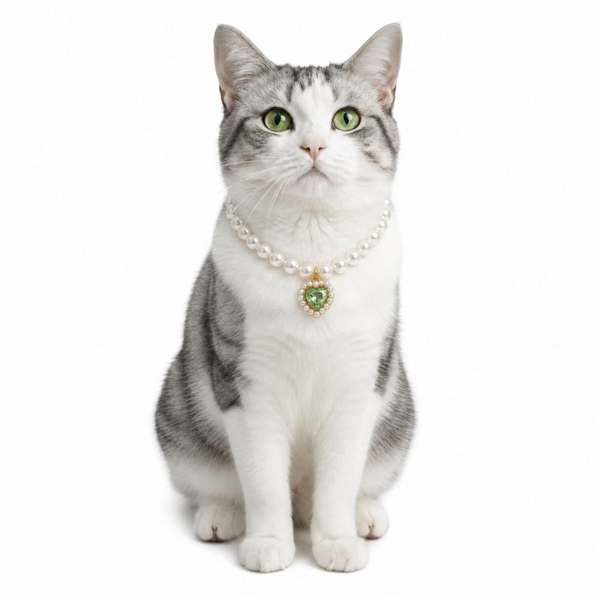 Collier Chat Perlé & Strass