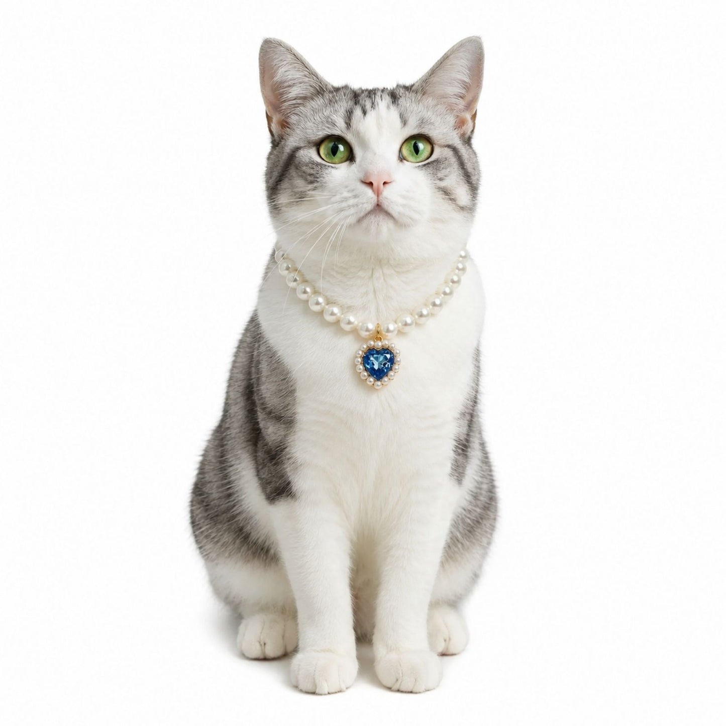 Collier Chat Perlé & Strass