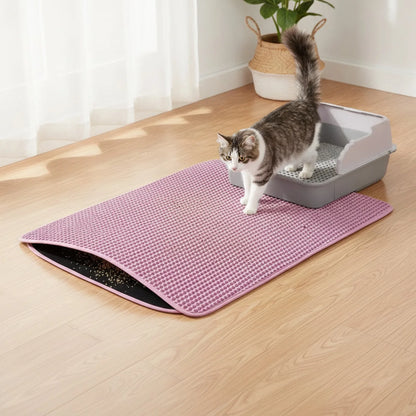 Tapis Litière Chat Double Couche Anti-Salissure